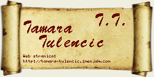 Tamara Tulenčić vizit kartica
